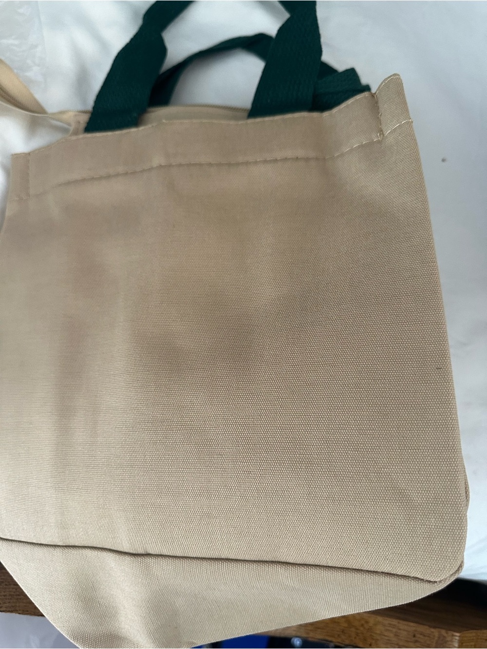 Starbucks Tan Messenger Bag with Dark Green Handles - Picture 4 of 7